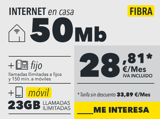 Internet en casa 50mb